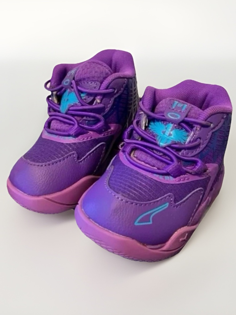 Puma MB.01 LaMelo Ball Purple Queen City Hi-Top Sneakers Infant‎ Sz 4C Sporty